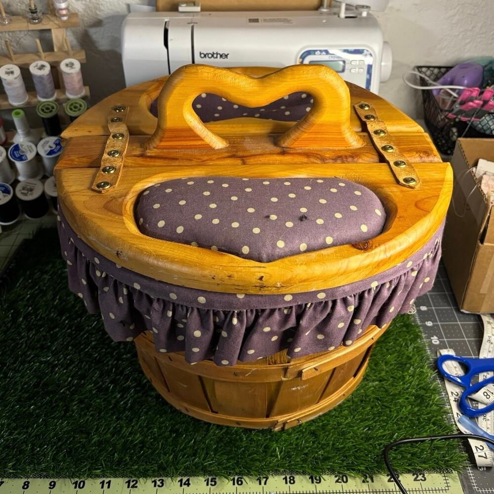 Vintage Handcrafted Picnic Basket